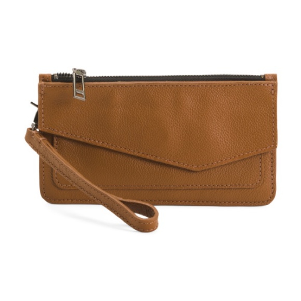BOTKIER Cobble Hill Wristlet Wallet Coffee Brown Tan New With Box